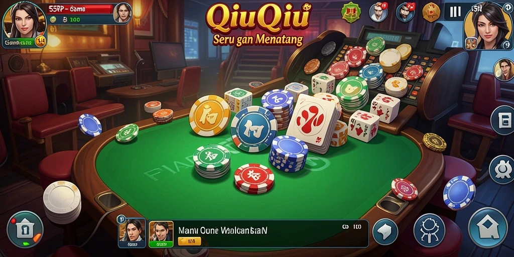 Gameplay menarik dari 55RP QiuQiu di layar smartphone.