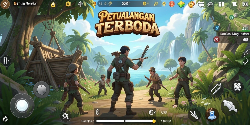 Tampilan gamplay 55RT dalam dunia terbuka yang luas.