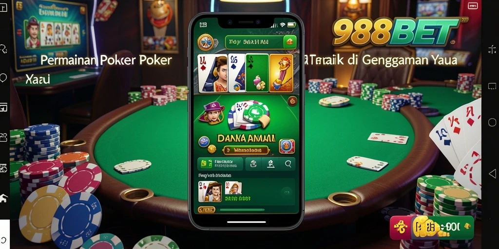 Tampilan gameplay seru dalam aplikasi poker 988BET.