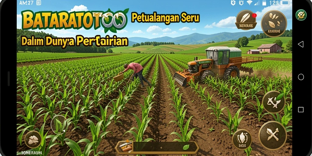 Tampilan menarik dari gameplay pertanian dalam BATARATOTO.