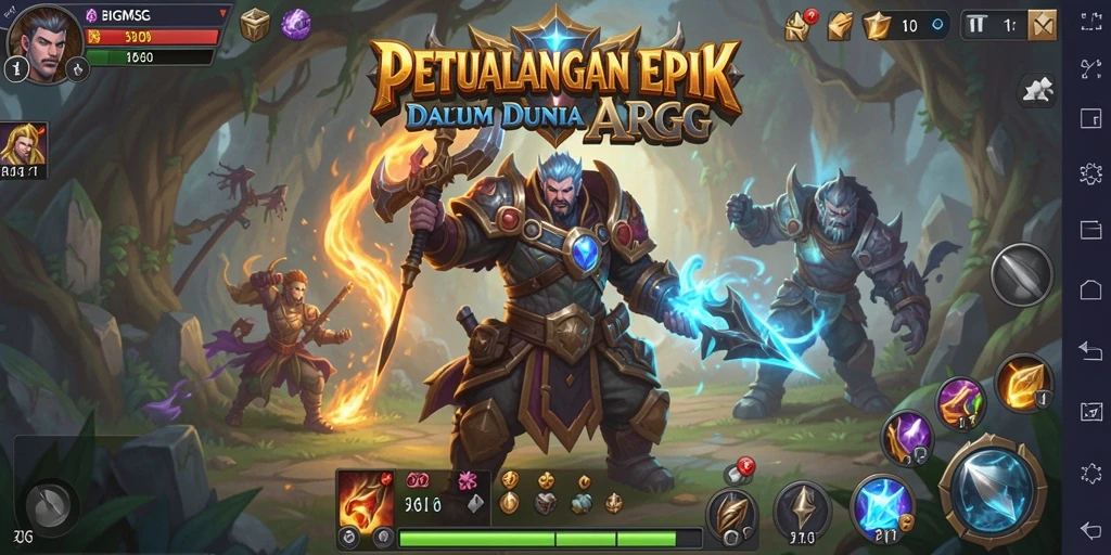 Tampilan gameplay BIGMSG yang mendebarkan dan penuh aksi ARPG.