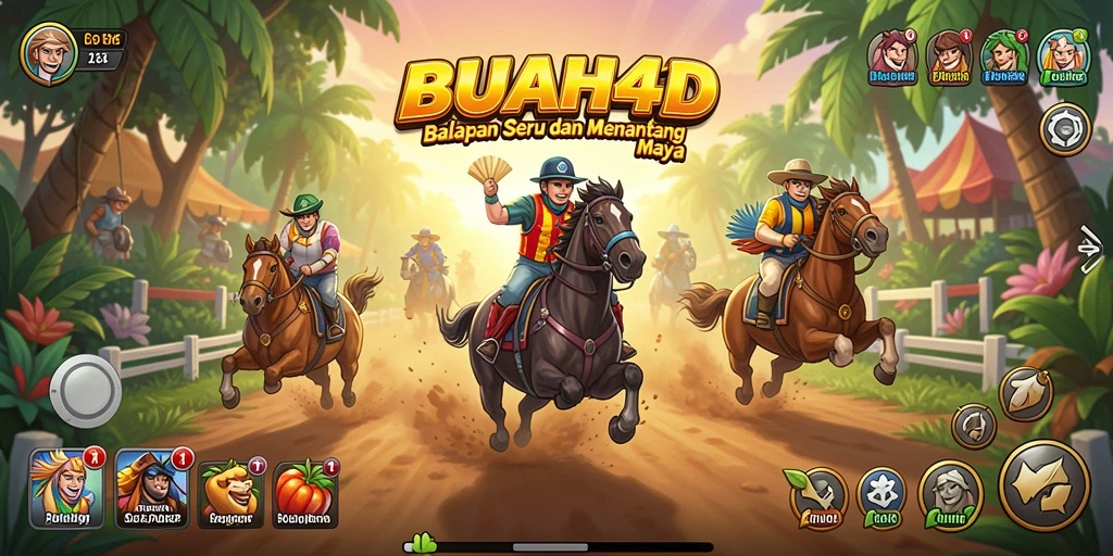 Gameplay Racing BUAH4D yang penuh aksi dan menegangkan.