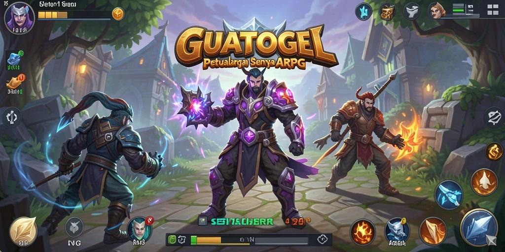 Tampilan gameplay menakjubkan GUATOGEL dengan karakter beraksi di medan perang.