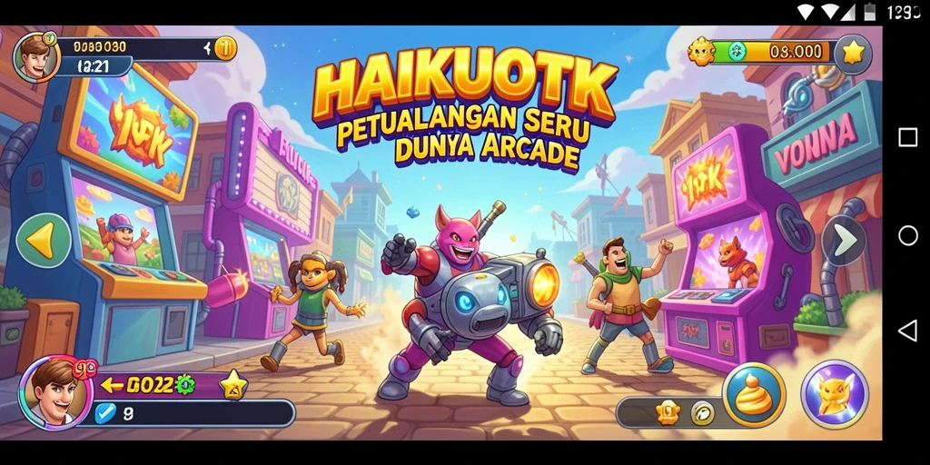 Tangkapan layar menunjukkan aksi seru dalam gameplay HAIKUOTK.