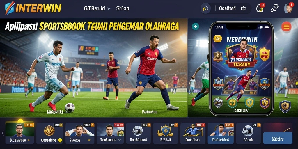 Screenshot INTERWIN menampilkan gameplay taruhan olahraga yang menarik.