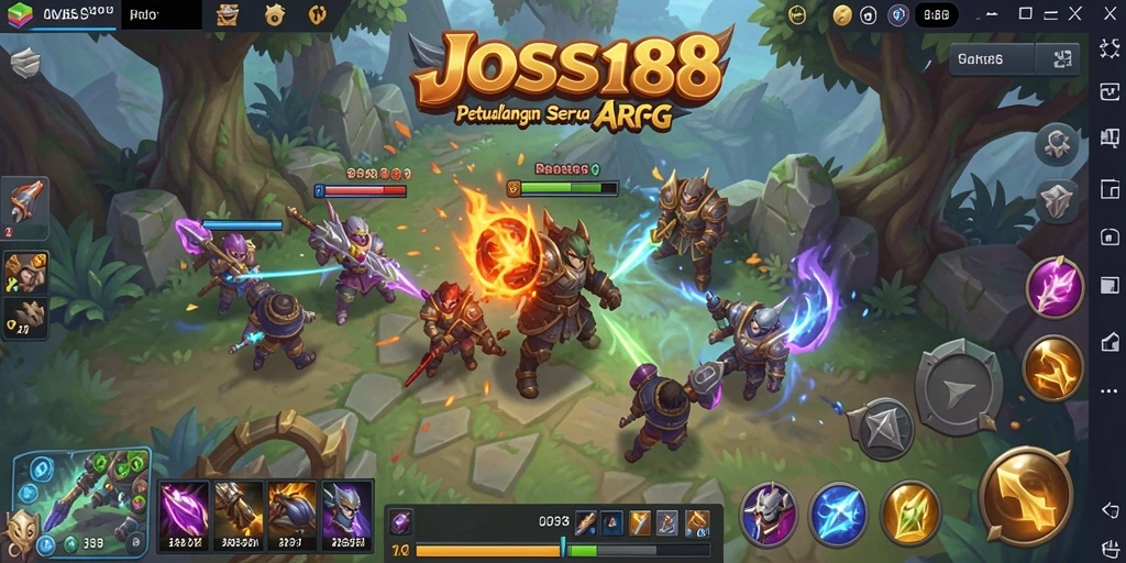 Screenshot gameplay JOSS188 menampilkan aksi pertempuran menarik dalam dunia fantasi.