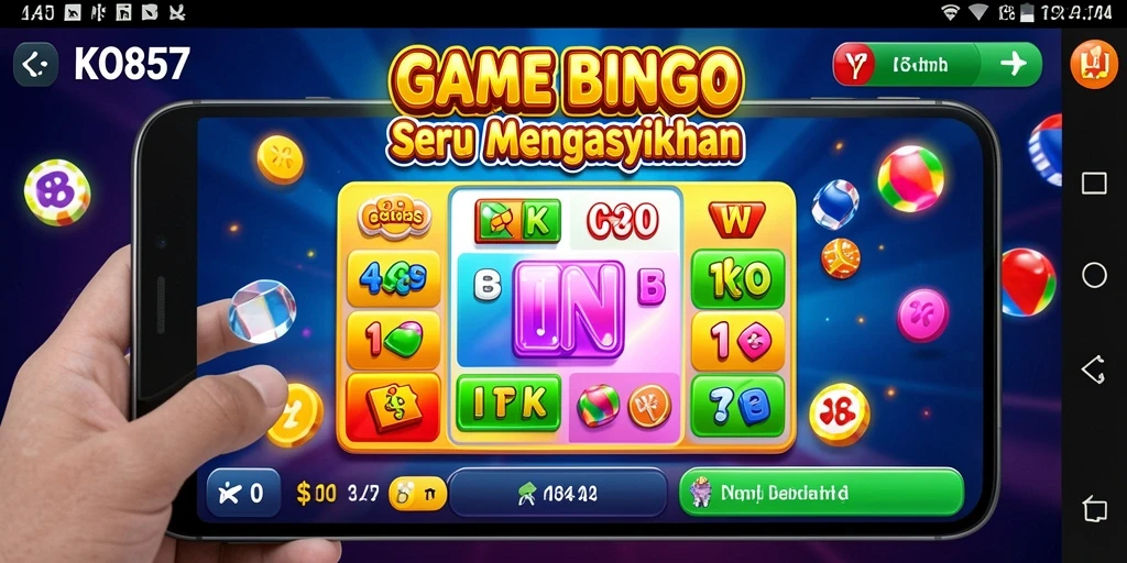 Screenshot utama KO857 menampilkan gameplay seru dari permainan Bingo.