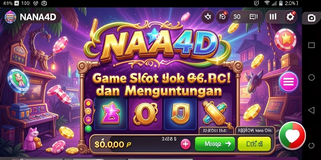 Tampilan gameplay NANA4D menampilkan keseruan bermain slot.