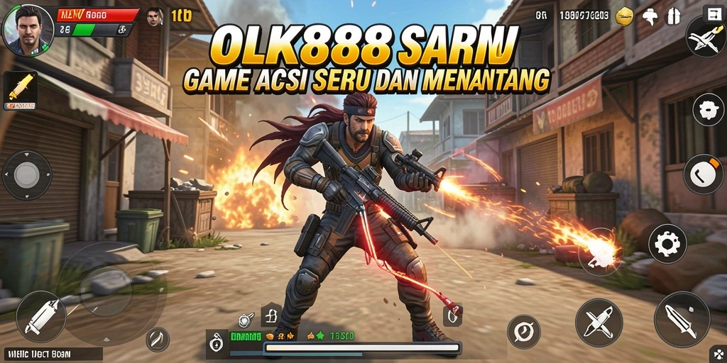 Tampilan gameplay penuh aksi dari OLX888 yang seru dan menegangkan.