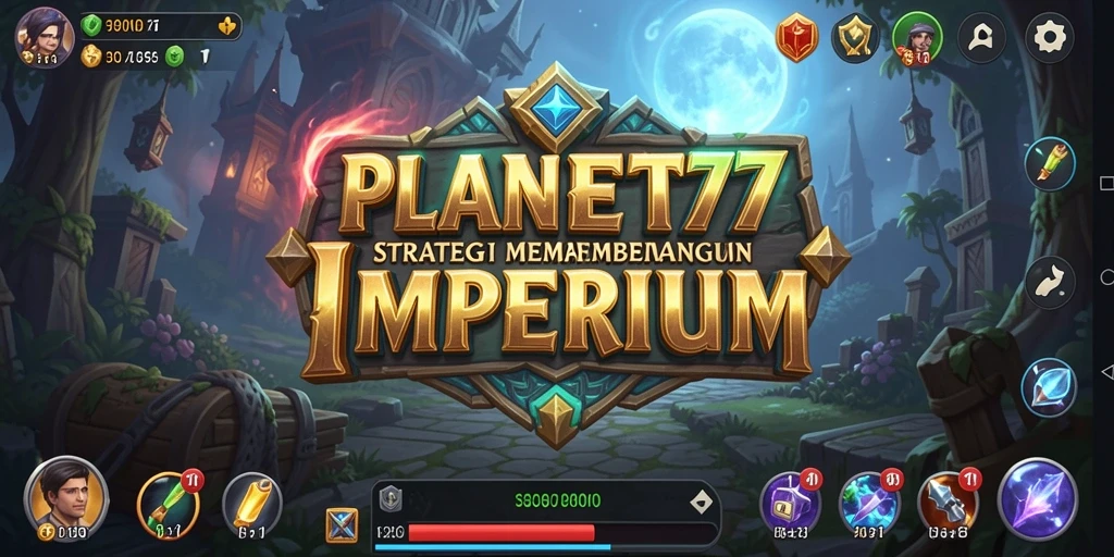 Screenshot utama menunjukkan gameplay strategis PLANET77 yang mendebarkan.