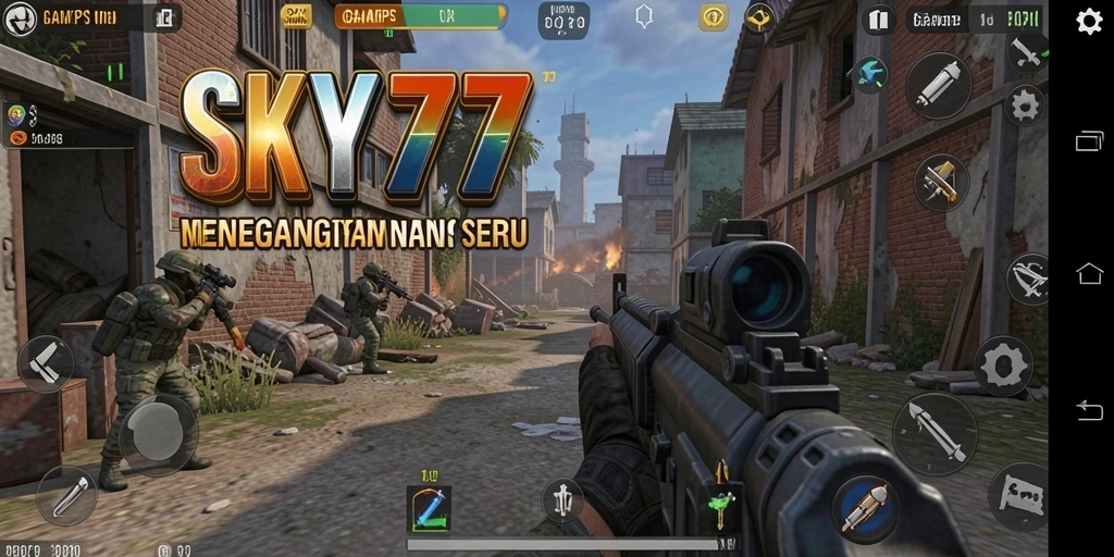 Gameplay seru dalam pertempuran TPS di SKY77.