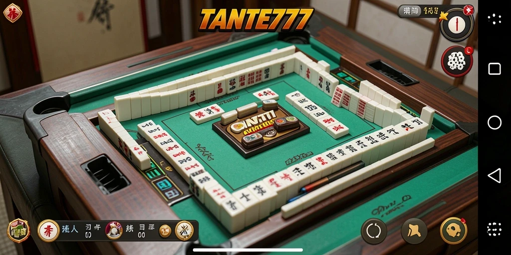 Tampilan gameplay Mahjong yang menantang dan seru di TANTE777.