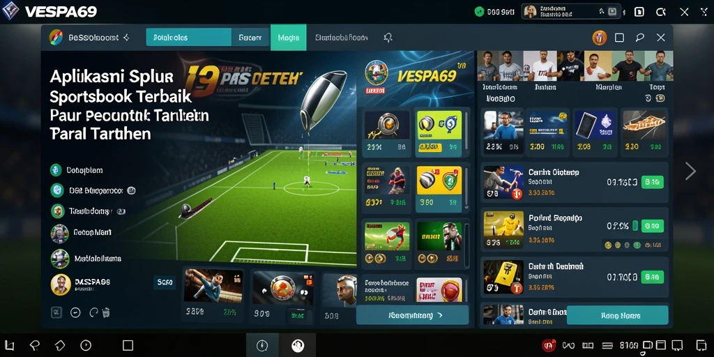Tampilan gameplay VESPA69 menampilkan taruhan olahraga yang seru.