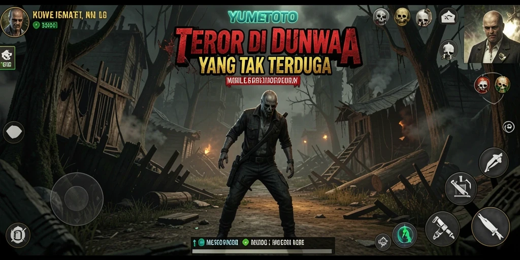 Screenshot gameplay YUMETOTO yang menciptakan suasana horor yang mendalam.