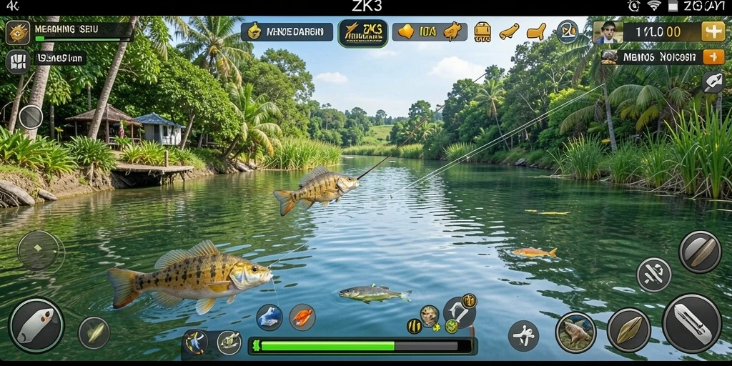 Tangkapan ikan besar di gameplay ZK3 yang menarik.